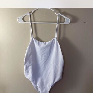 Strappy White One Piece Swimsuit